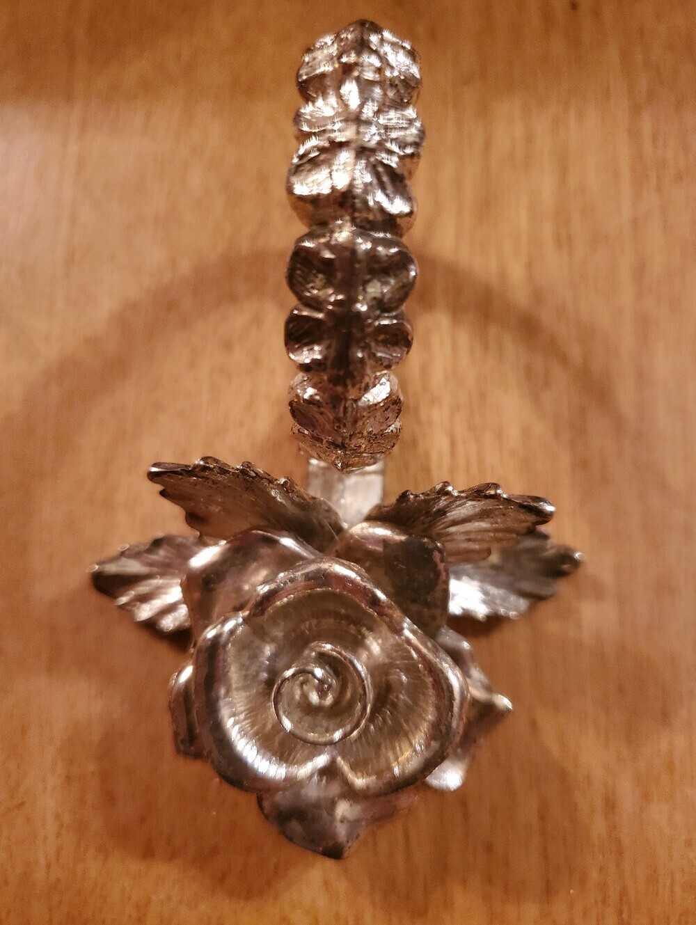 Princess House Silver Plated Metal Rose Flower Napkin Ring Holder Set Of 4 - Picture 4 of 6